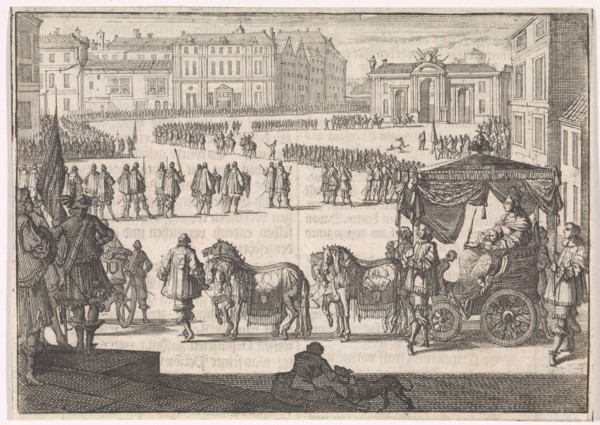 Inauguration of Christina, Queen of Sweden in Stockholm, 1650, Johann David Zunnern, 1701