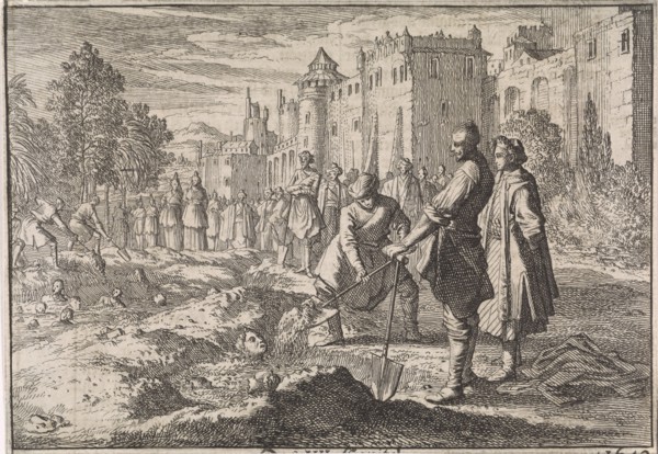Safi, the Shah of Persia, buries forty of his harem women living in the palace garden as punishment