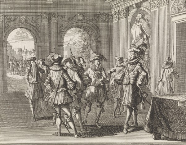 Knight Payen de Beaufort is accused of witchcraft and imprisoned, 1459, Caspar Luyken, Hermannus