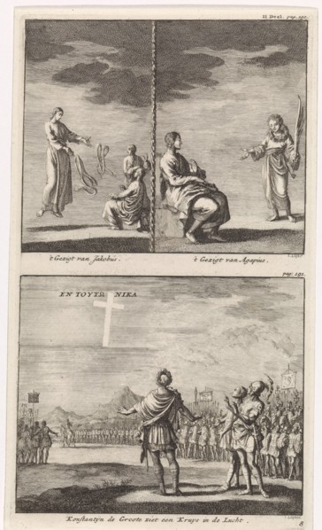 Visions of St. Jacob and St. Agapitus and the vision of Emperor Constantine the Great on the