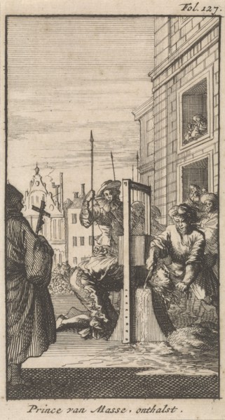 Beheading of Masaniello, 1647, Caspar Luyken, Boudewijn van der Aa, 1699