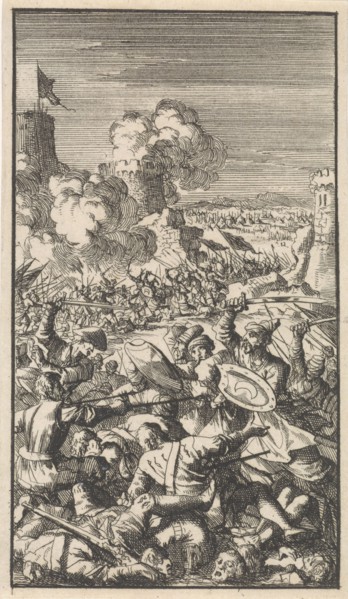 Siege of Nicosia by the Ottoman army, 1570, Jan Luyken, 1699