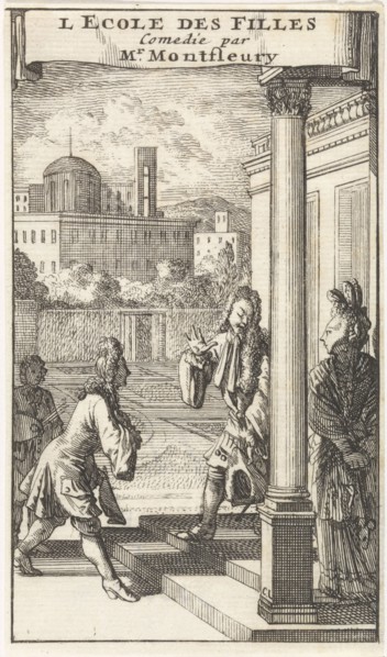 Isabelle is greeted on the sidewalk in front of her house by Don Jouan and Don Carlos, Caspar