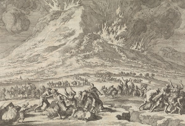 Eruption of Mount Etna, 1669, Jan Luyken, Pieter van der Aa (I), 1698