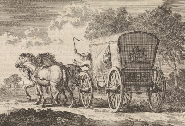 Catherine of Orliens abducted in The Hague by Johan Diederik de Mortaigne and taken by carriage to