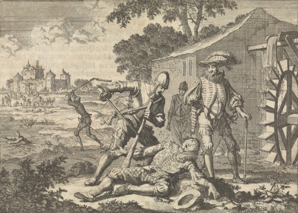 Count Wirich Philipp von Daun, Count Falkenstein, killed by Spaniards at a watermill, 1598, Jan