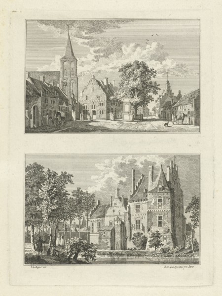 Village view in Griethausen, The Netherlands, Paulus van Liender, 1758