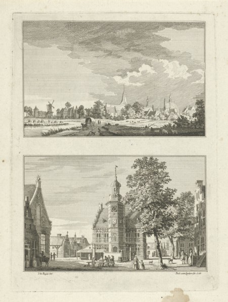 Village view in Gennep, The Netherlands, Paulus van Liender, 1760