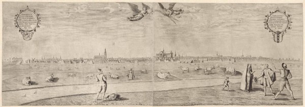 View of the city of Amsterdam, taken from the West, The Netherlands