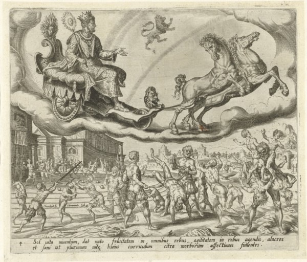 Sol, the sun, and his children, Harmen Jansz Muller, Hieronymus Cock, 1566 - 1570