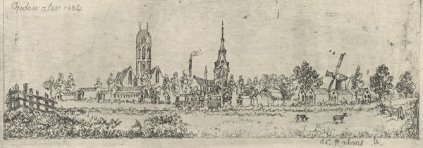 View of Oudewater, The Netherlands, Eberhard Cornelis Rahms, 1884
