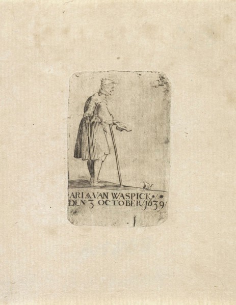 Beggar with a dog, Adriaen van Waspick, 1639