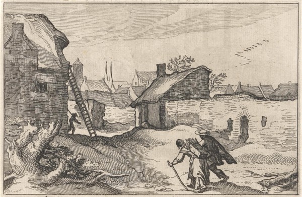 Farm in a city, Claes Jansz. Visscher (II), Abraham Bloemaert, BoÃ«tius Adamsz. Bolswert, 1620