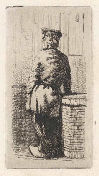 Young man wearing clogs, Jan Weissenbruch, 1837 - 1880