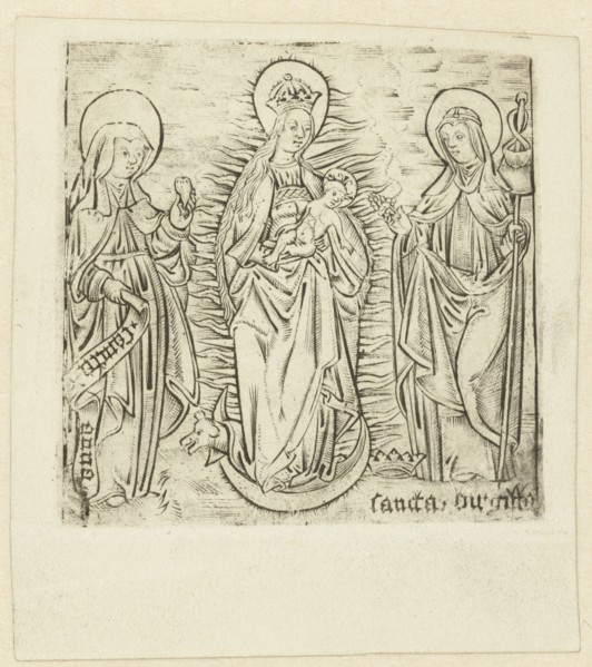 Madonna with Saint Anna and Brigitta, Anonymous, 1470 - 1490