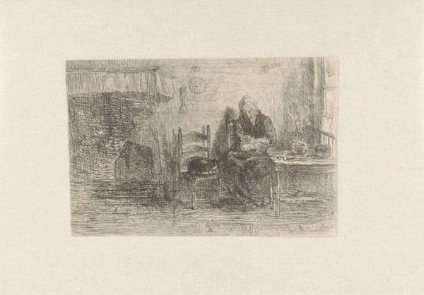 Interior with old woman, Jozef IsraÃ«ls, 1835 - 1911