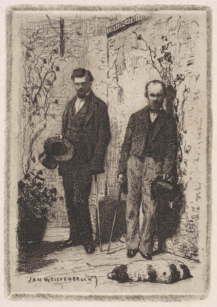 Self Portrait of Frederick Henry Weissenbruch, Jan Weissenbruch, 1837 - 1880