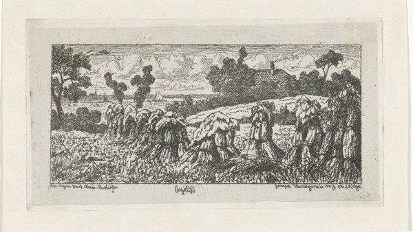 Landscape with sheaves, Joseph Hartogensis, Charles Rochussen, 1856