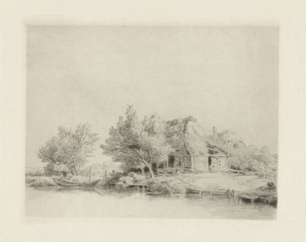 Woman at a farm, Remigius Adrianus Haanen c. 1827 - 1879, print maker: Remigius Adrianus Haanen, c.