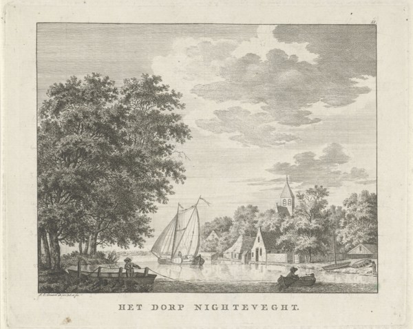 View of the village Nigtevecht, Jan Evert Grave, 1786 - 1805
