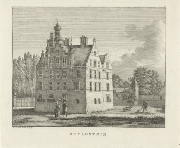 View of the estate Zuilestein, print maker: Jan Evert Grave, 1786 - 1805