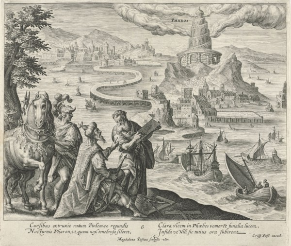 Lighthouse of Alexandria, Magdalena van de Passe, Maerten de Vos, Crispijn van de Passe (I), 1610 -