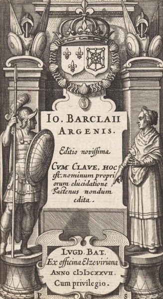 Allegory with a woman and a Roman soldier, Pieter Serwouters, Abraham Elzevier (I), Abraham
