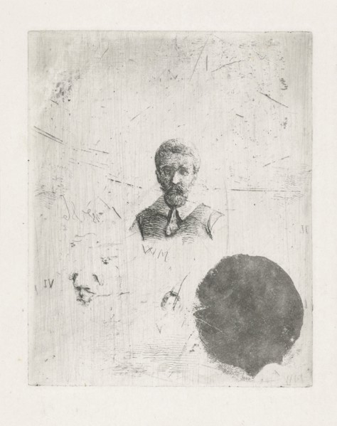 Study Sheet with the bust of a man, Christiaan Wilhelmus Moorrees, 1811-1867