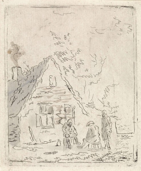 Three farmers for farm, Pieter Janson, 1780 - 1851
