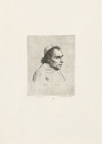 Portrait of Pope Pius VII, Johannes Pieter de Frey, 1770 - 1834