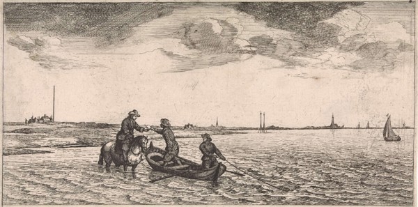 Delivery of mail by a postman on horseback, Jacob Quack, Jan Houwens (I), 1665