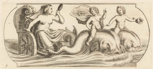 Amphitrite on a chariot, Hendrik de Keyser (I), Anonymous, Justus Danckerts, after 1656 - 1701