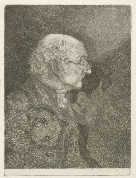 Portrait of Gabriel van Rooyen and H. Langeveld, print maker: GabriÃ«l van Rooyen, 1762 - 1817