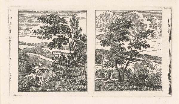 Two landscapes, Jan Matthias Cok, 1735 - 1771