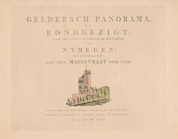 BelvédÃ¨re Nijmegen, Derk Anthony van de Wart, 1815 - 1824