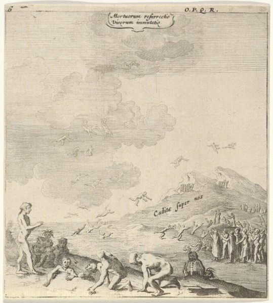 Resurrection of the dead, Gillis van Scheyndel (I), Gerhard Verstegen, 1625
