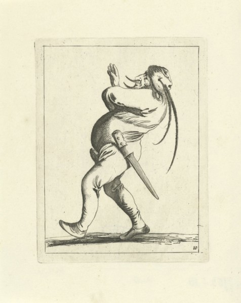 Wielding fool, Pieter Jansz. Quast, Frederik de Wit, 1639 - 1706