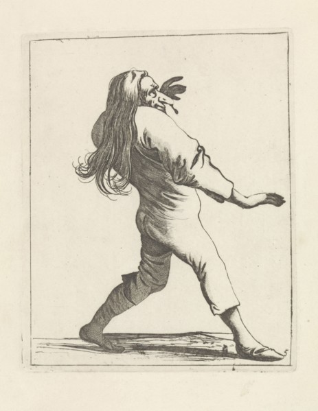 Long-haired man with snottebel, Pieter Jansz. Quast, Frederik de Wit, 1639 - 1706