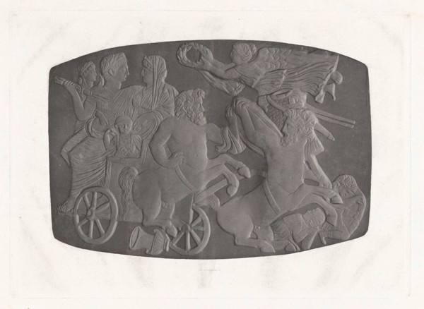 Cameo with the triumph of Germanicus and Agrippina, Jan Dam Steuerwald, 1815 - 1869