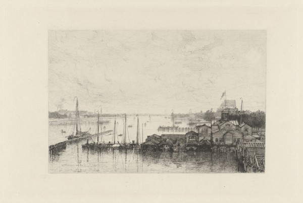 View of the buildings of the rowing club De Hoop, Johan Conrad Greive, 1847 - 1891
