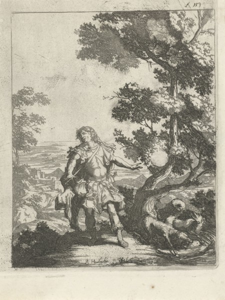 Shrieking Lord commits suicide, Arnold Houbraken, 1681 - 1683