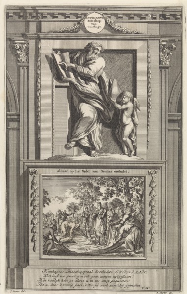 H. Cyprian of Carthage, Jan Luyken, Zacharias Chatelain (II), FranÃ§ois Halma, 1698