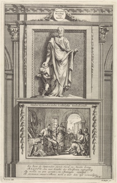Melito of Sardis bishop of Sardis near Smyrna in western Anatolia Turkey, early Christianity, print