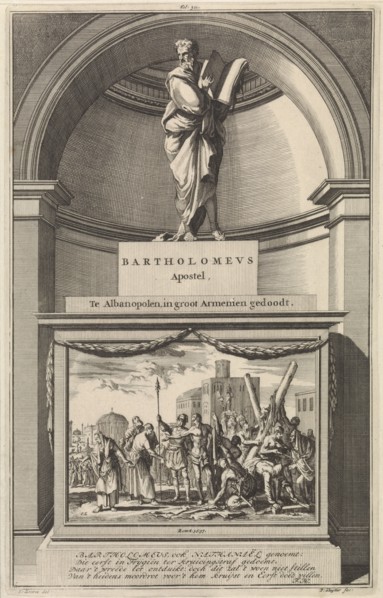Apostle Bartholomew, Jan Luyken, Zacharias Chatelain (II), FranÃ§ois Halma, 1698