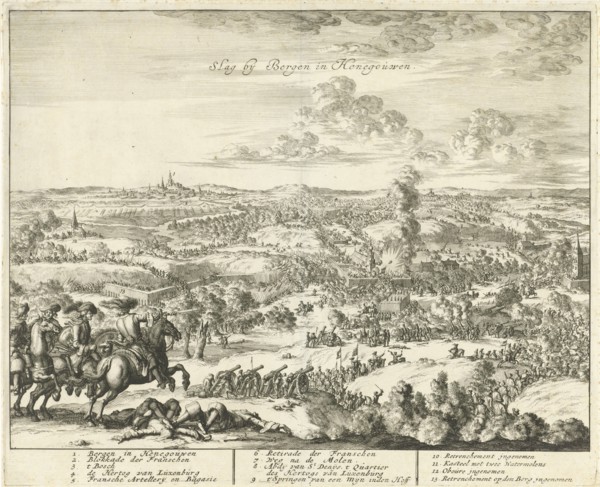 Siege of Mons in Hainaut, Belgium, 1691, Jan Luyken, Jan Claesz ten Hoorn, 1699