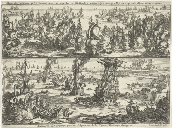 Battle of Cape La Hogue, 1692, Jan Luyken, Jan Claesz ten Hoorn, 1694