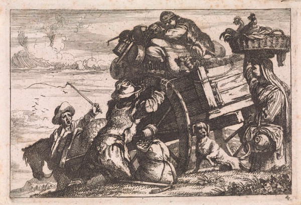 The cart, Jan Baptist de Wael, 1642 - 1669