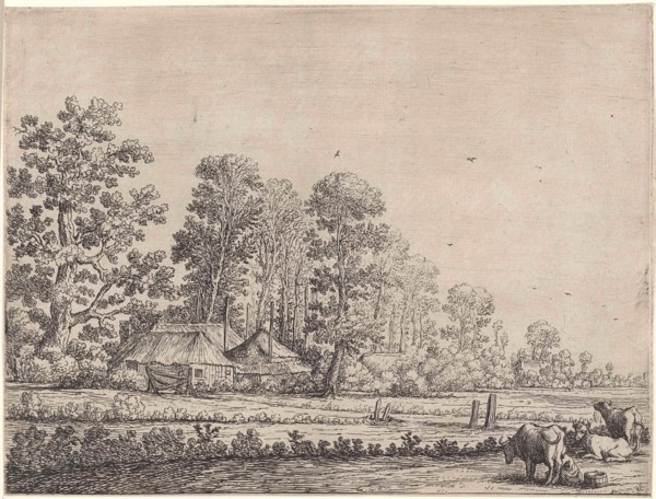 Farm with milkmaid, Herman Saftleven, 1626 - 1685