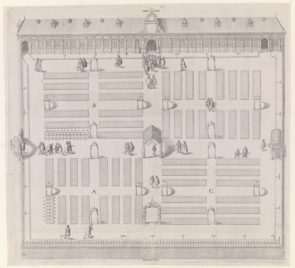 View of the Herb Garden (Hortus Botanicus) Leiden University, Jacob de Gheyn (II), 1601