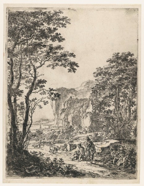 Landscape with a bullock cart, view between Ancona and Senigallia, Italy, Jan Both, 1644-1652